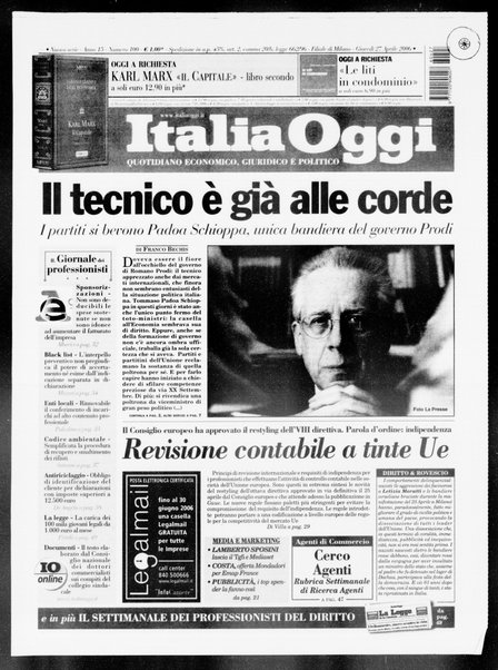 Italia oggi : quotidiano di economia finanza e politica